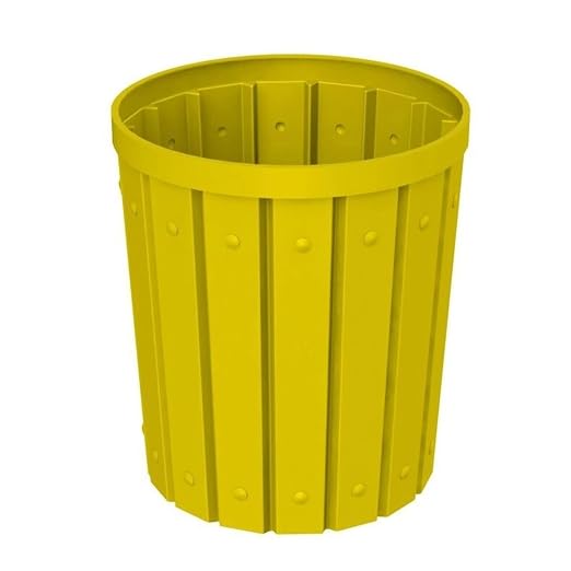 42 Gallon Slatted Circle 100% Recycled Plastic Commercial Outdoor and Indoor - Image 4