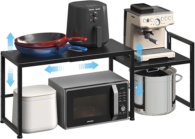 44.3 Inches Expandable Metal Storage Shelves, 150LBS Heavy Duty Shelving Units by Cidaziya