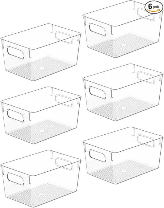 Clear Plastic Storage Bins, Pantry Organizers and Storage Containers Fridge by CONTROLKITCHEN