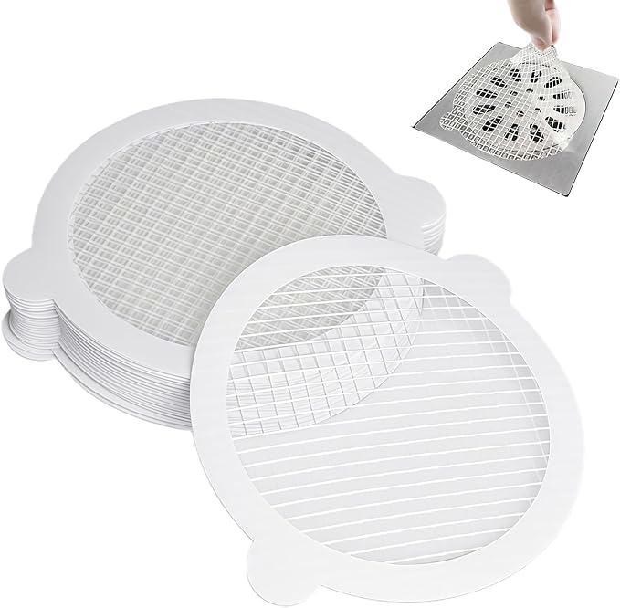 60 Pack Disposable Shower Drain Hair Catcher Hair Trap Drain Covers 4.4” by Unknown
