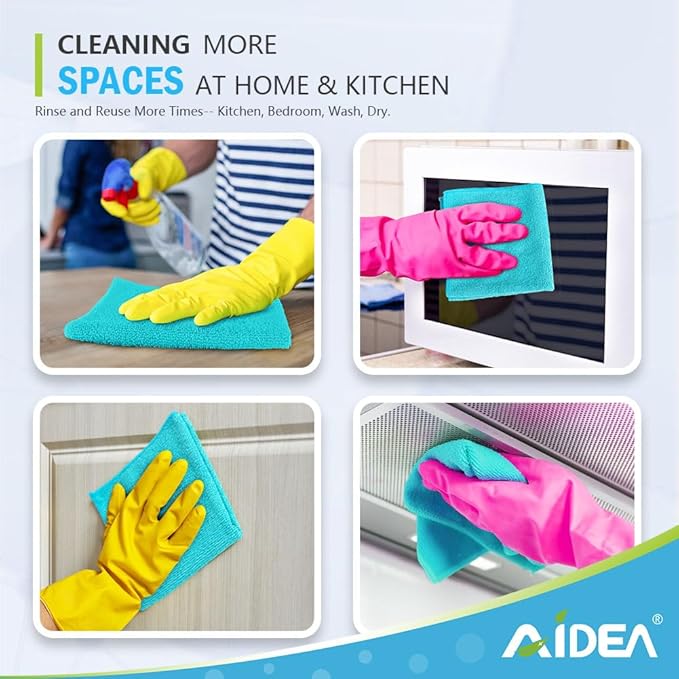 AIDEA Microfiber Cleaning Cloth-12PK, Soft Microfiber Towels - Image 7