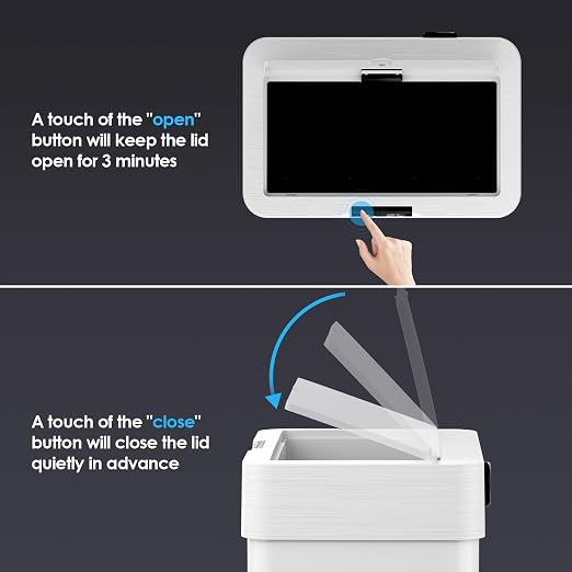 TLSUNNY 18.5 Gallon Motion Sensor Trash Can, Touchless Automatic Garbage Can - Image 4