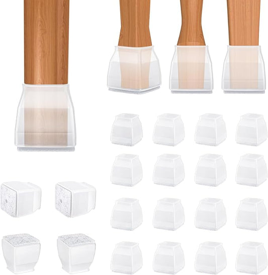 BALEINE 16 Pack Silicone Chair Leg Floor Protectors, Stool Leg Protectors Cap by BALEINE
