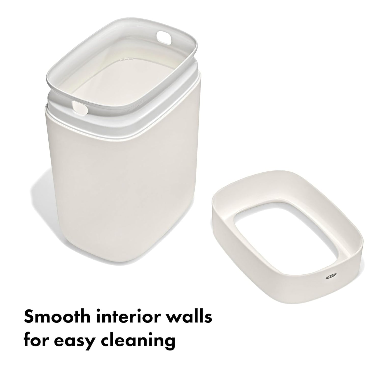 OXO Good Grips Trash Can, Bathroom Trash Can - White