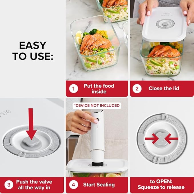 Chef Preserve Glass Vacuum Seal Containers - Image 5