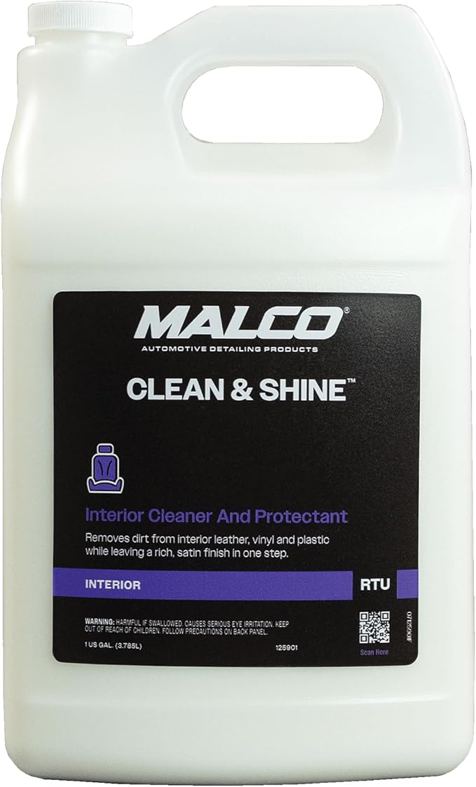 Malco Clean & Shine Interior Car Cleaner and Dressing – Restore Leather by MalcoProductsInc