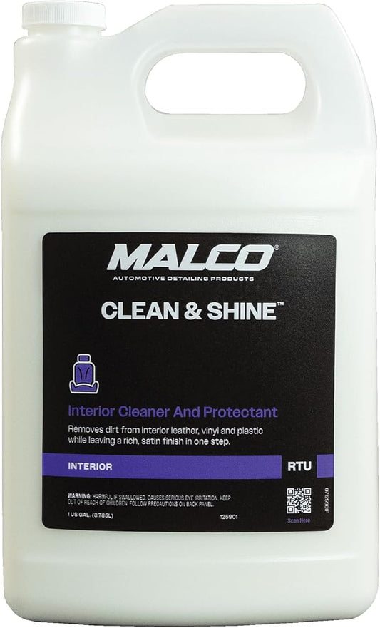 Malco Clean & Shine Interior Car Cleaner and Dressing – Restore Leather by MalcoProductsInc
