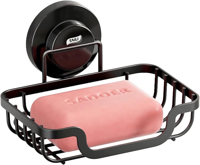TAILI Soap Holder Bar Dish Suction Cup, Bar Shampoo Rack by TAILI