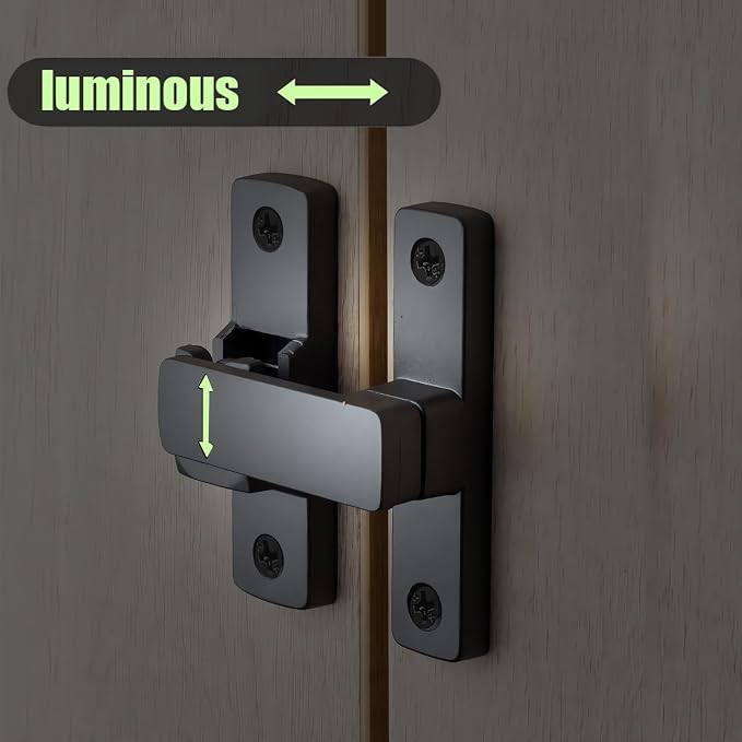 90/180 Degree Barn Door Lock, Small Flip Gate Latches Protect Privacy Sliding - Image 4