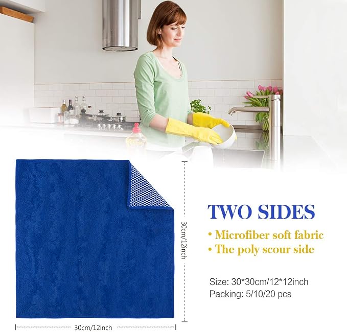 SINLAND Microfiber Dish Cloth for Washing Dishes Best Kitchen Washcloth - Image 5