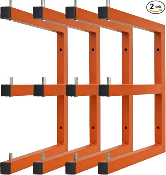 Lumber Storage Metal Rack Wall, Heavy Duty 3-Level Wall-Mounted Wood Rack by WIMART