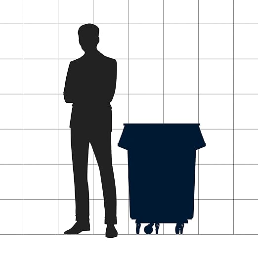 55 Gallon White Round Commercial Trash Can - Image 2