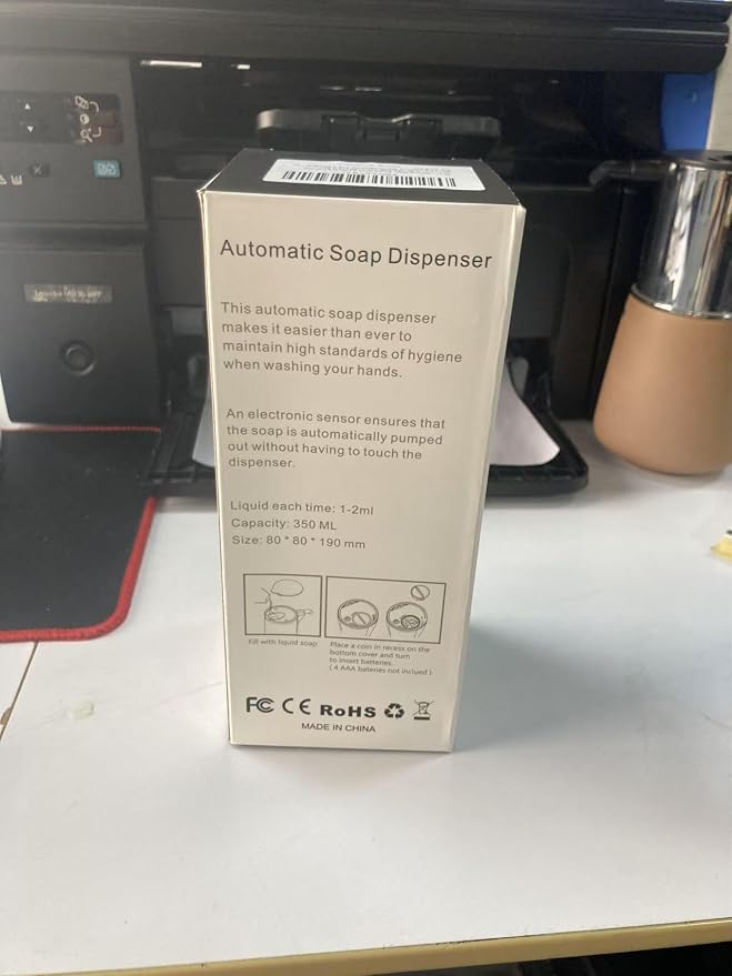 Automatic Soap Dispenser Touchless 11.8oz 4-Level Adjustment Auto Hand Soap - Image 7