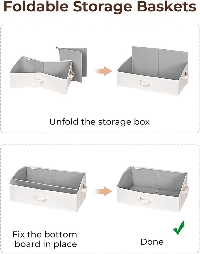 StorageWorks Closet Storage Bins, Trapezoid Organizer Box - Image 7