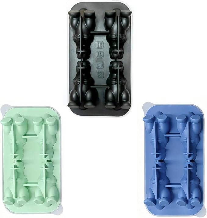 7.48inch Newly Upgraded 4-grid 3D Dinosaur Ice Tray and Covered Silicone Ice by Unknown
