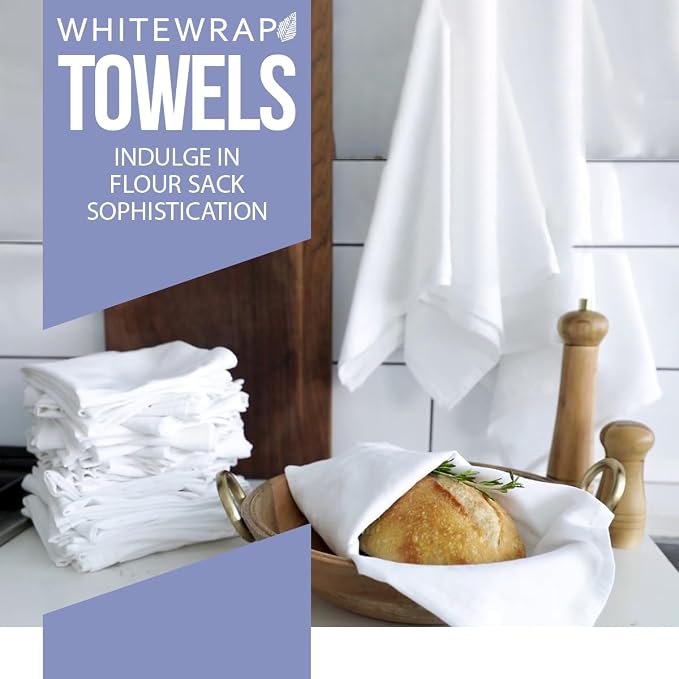 Flour Sack Towels| Tea Towel for Crafts| Kitchen Dish Cotton Blank Towel for - Image 2