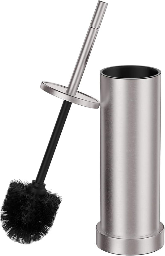 Brushed Nickel Toilet Brush and Holder Set, 304 Stainless Steel Toilet Brush by Unknown