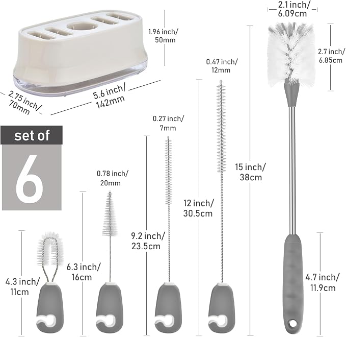ALINK 5 Pack Water Bottle Brush Cleaning Set - Image 2