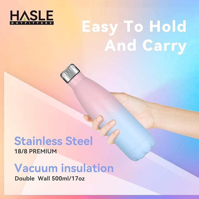 HASLE OUTFITTERS 17oz Stainless Steel Water Bottles Bulk, Vacuum Insulated - Image 3