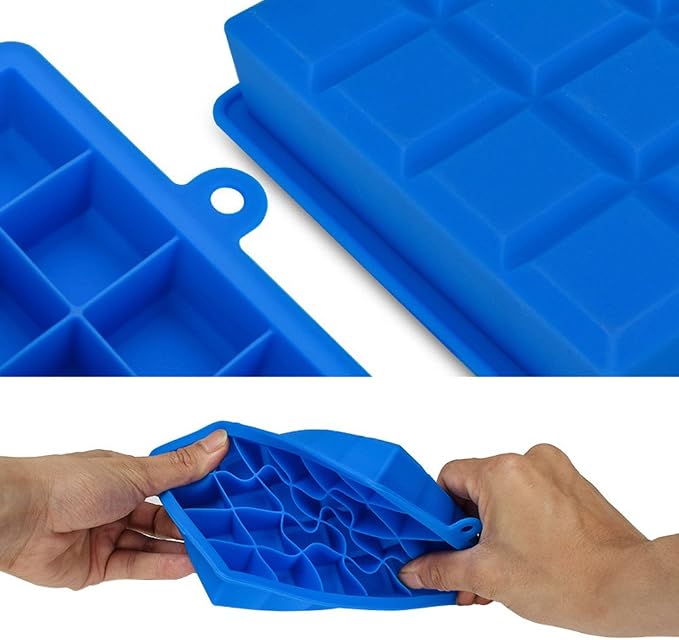 Ice Cube Tray, Silicone Square Ice Trays Easy Release Stackable Ice Cube Mold - Image 5