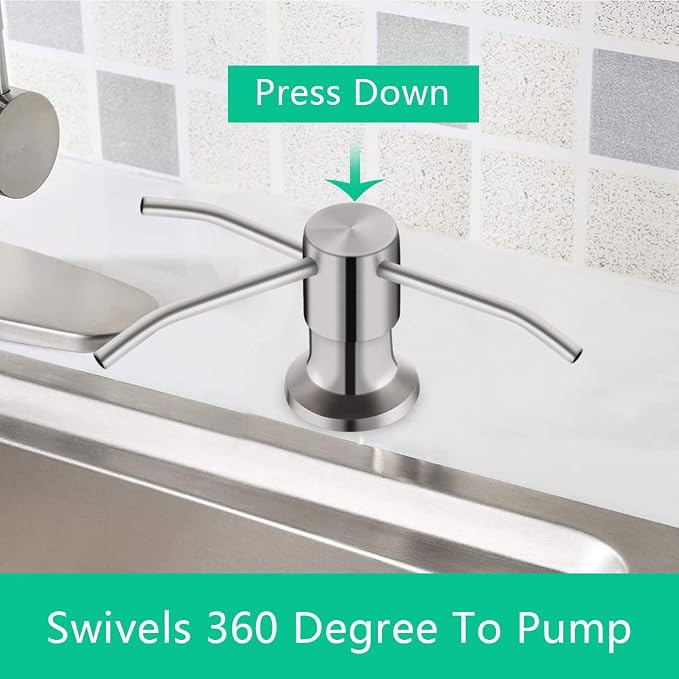 Soap Dispenser for Kitchen Sink, Built in Sink Soap Dispenser, Countertop Soap - Image 2