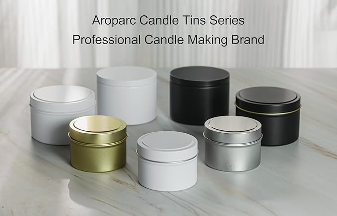 Aroparc White Candle Tins - 8oz - Image 7