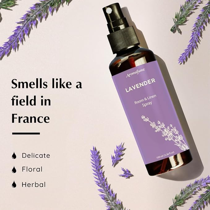 Lavender Room, Linen & Pillow Spray by Aromafume | 100ml/3.38 fl oz | - Image 3