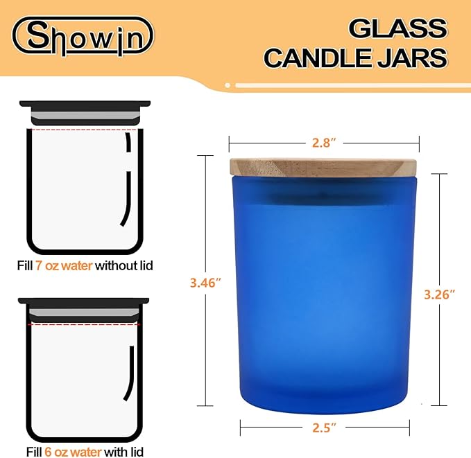 Thick Candle Jars for Making Candles 12 Pcs, 7 OZ Empty Jars - Image 2