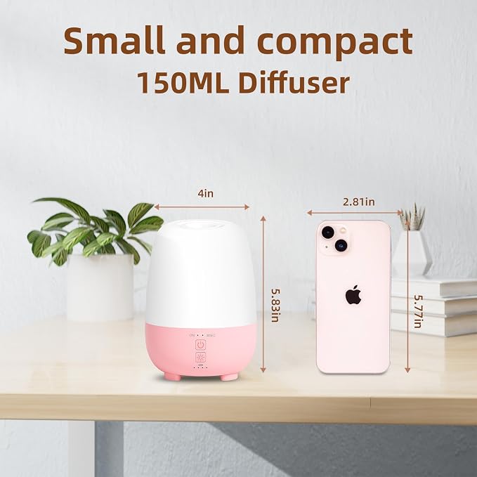 Cordless Essential Oil Diffuser 150ML, Rechargeable Battery, 7H Runtime - Image 5
