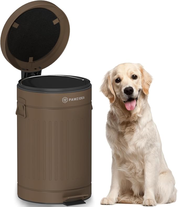 PAWZIDEA Dog Poop Trash Can Outside Odor Control, 3.1Gallon Pet Waste Trash Can by PAWZIDEA-Inlovejoywelive