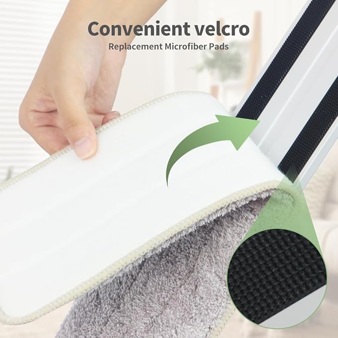 CQT Commercial Flat Microfiber Floor Mop Cleaning System 18" Inch Wet Dry and - Image 5