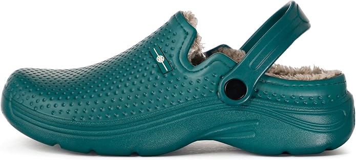 Womens Mens Fur Lined Clogs Waterproof Garden Shoes Winter Warm Fleece Lining - Image 2