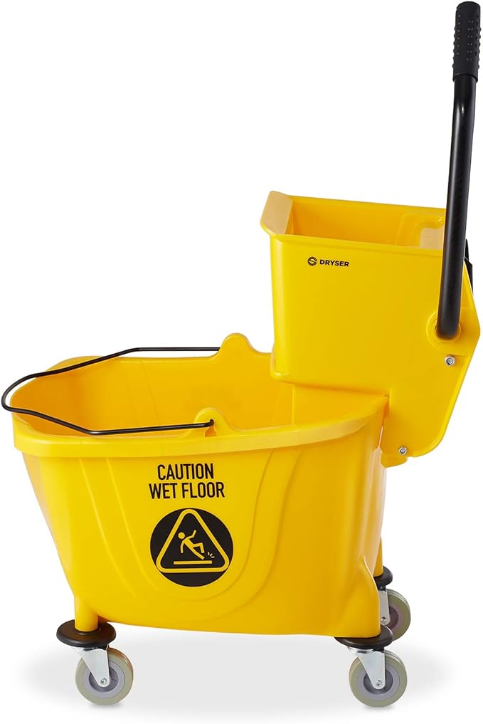 Dryser Commercial Side Press Wringer Combo Mop Bucket, 33 Quart - Image 2