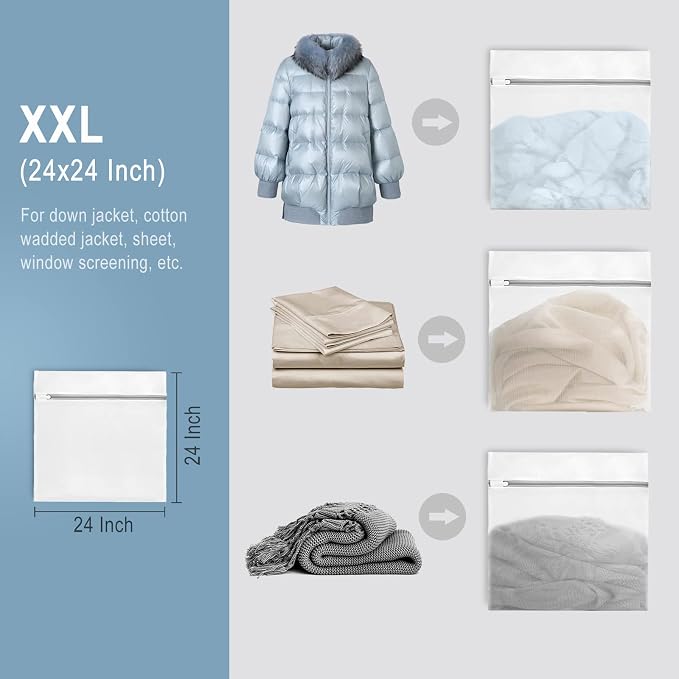 Muchfun 4Pcs Durable Fine Mesh Laundry Bags - Image 6