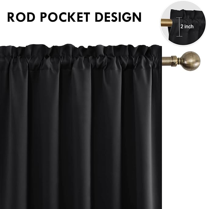 DWCN Blackout Curtains for Living Room Thermal Insulated, Energy Saving & Noise - Image 4