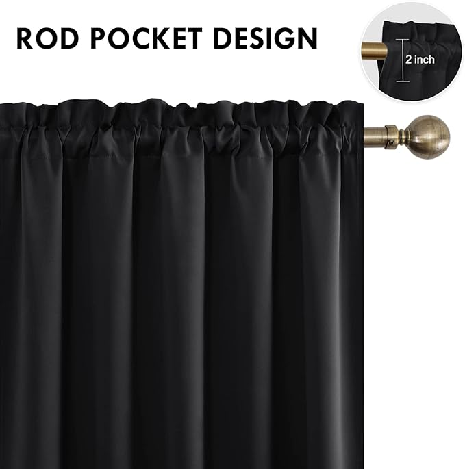 DWCN Blackout Curtains for Living Room Thermal Insulated, Energy Saving & Noise - Image 4