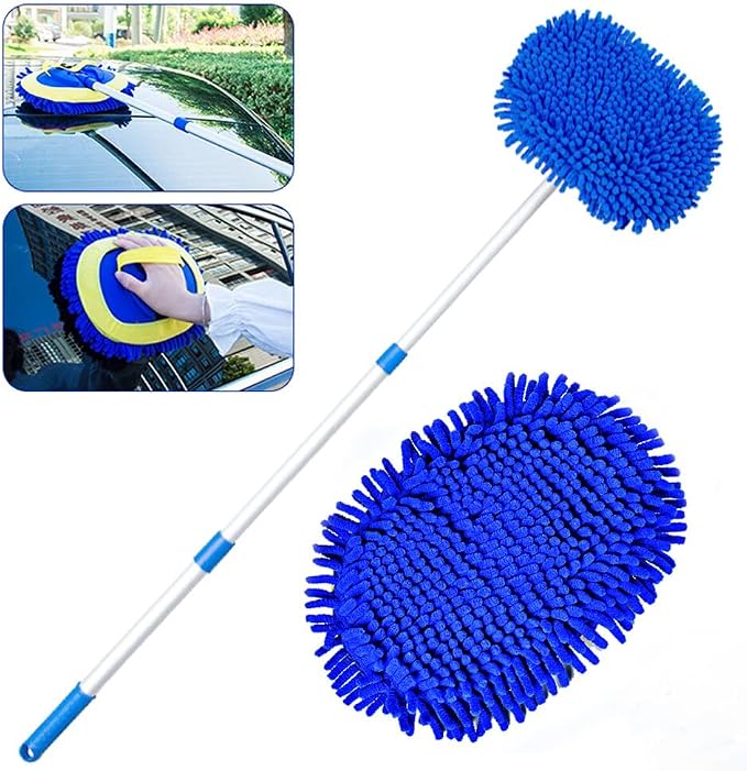 47" Car Wash Brush Kit Mitt Mop Sponge by Yueiehe