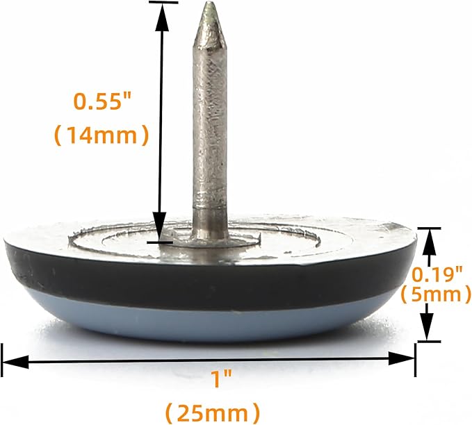 1" Nail on Furniture Sliders - Image 3