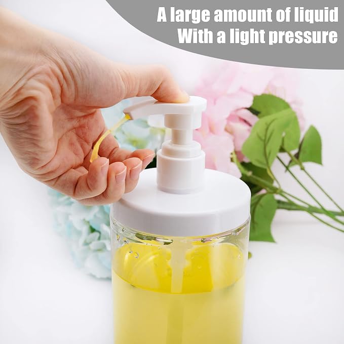 Cosywell Pump Bottle Dispenser Plastic Pump Bottles Refillable Bottles Wide - Image 6