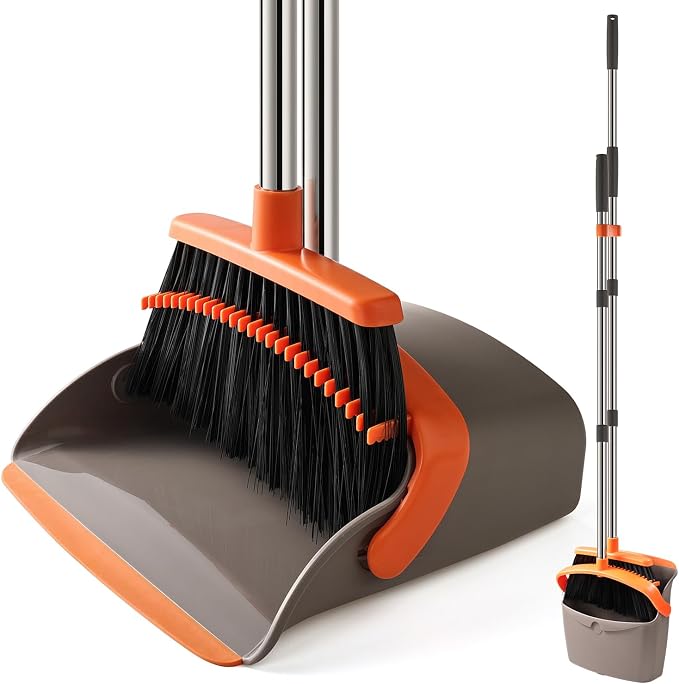 Broom and Dustpan Set, Upgraded Broom by Meijubolstrivetomakeyourlifeeasier
