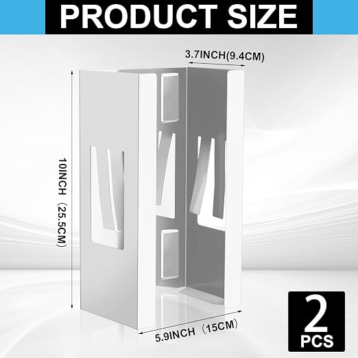 Lounsweer 2 Pcs Magnetic Glove Dispenser Holders Wall Mount Boxes of Gloves - Image 2