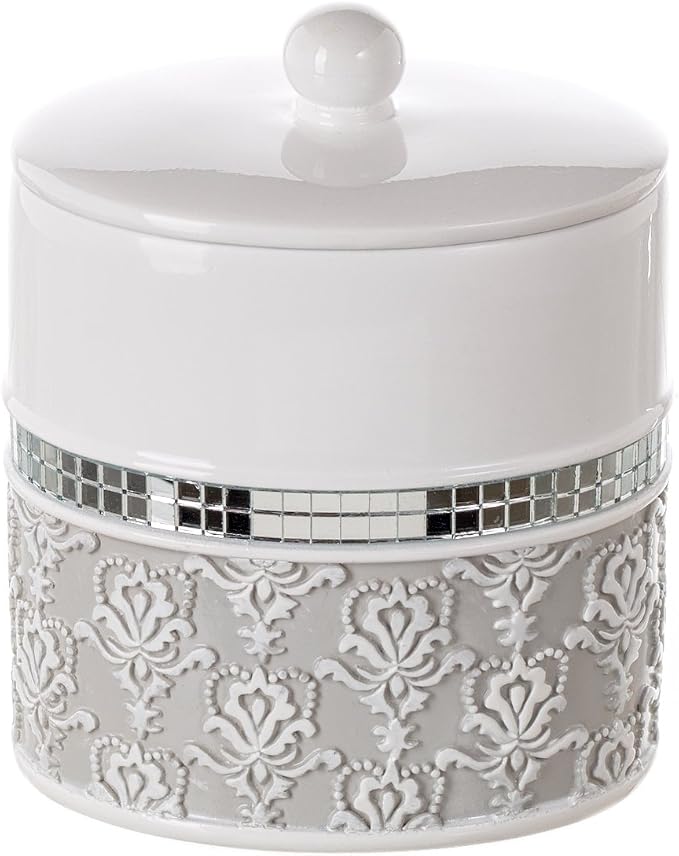 Creative Scents Mirror Damask Qtip Holder - Image 3