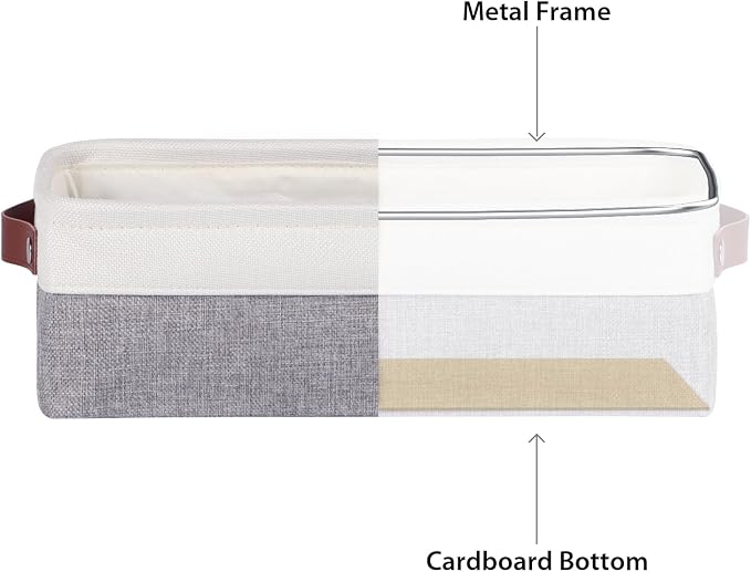 Univivi 4PC Small Fabric Storage Bins, Countertop Organizing Small Items - Image 5