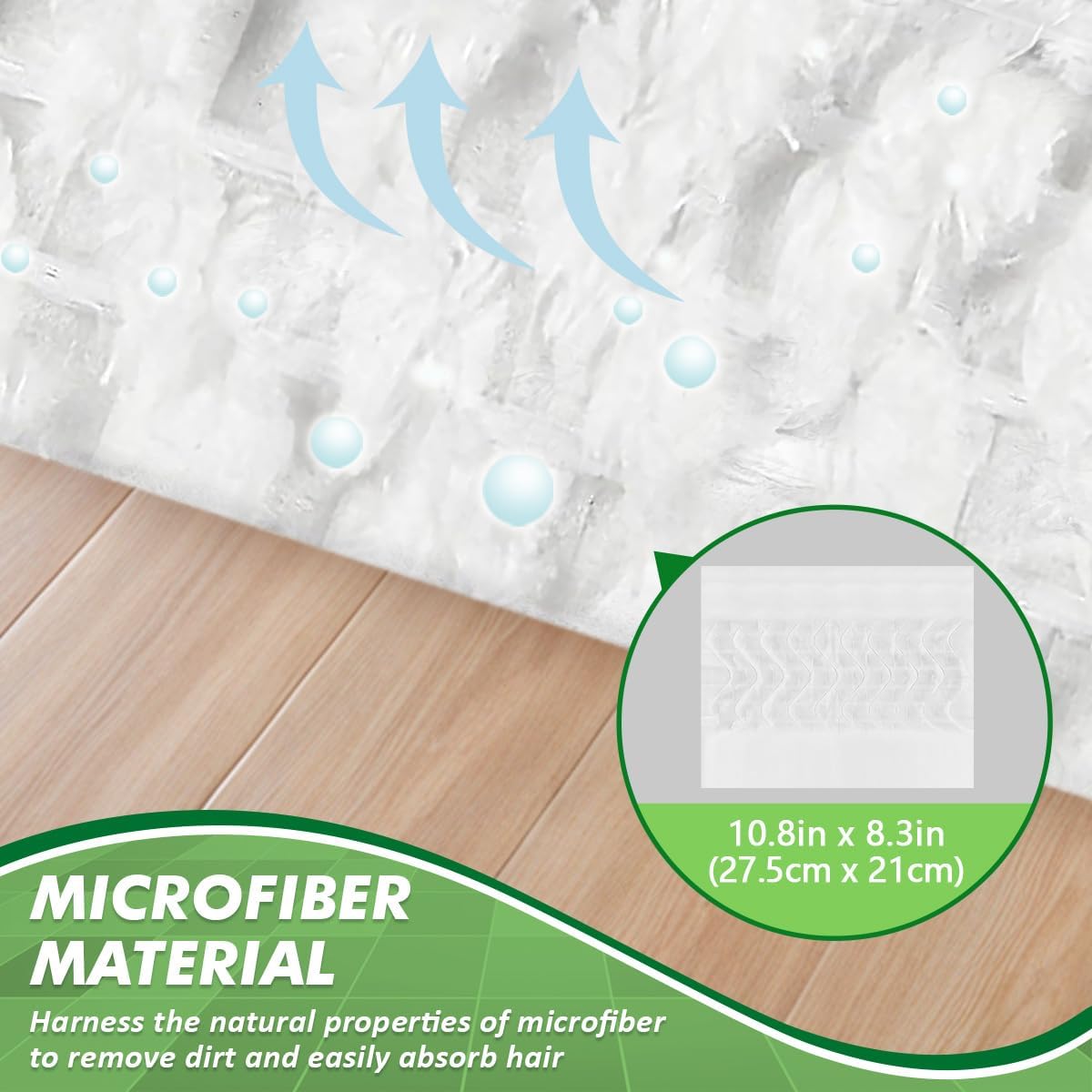GLIMGLINT Heavy Duty Dry Sweeping Cloths Compatible with Swiffer Sweeper, Disposable Duster Mop Pads Refills for Floor Cleaning, Pet Hair, Dust and Dirt, Dry Cloths for Wood Floors, 100 Count