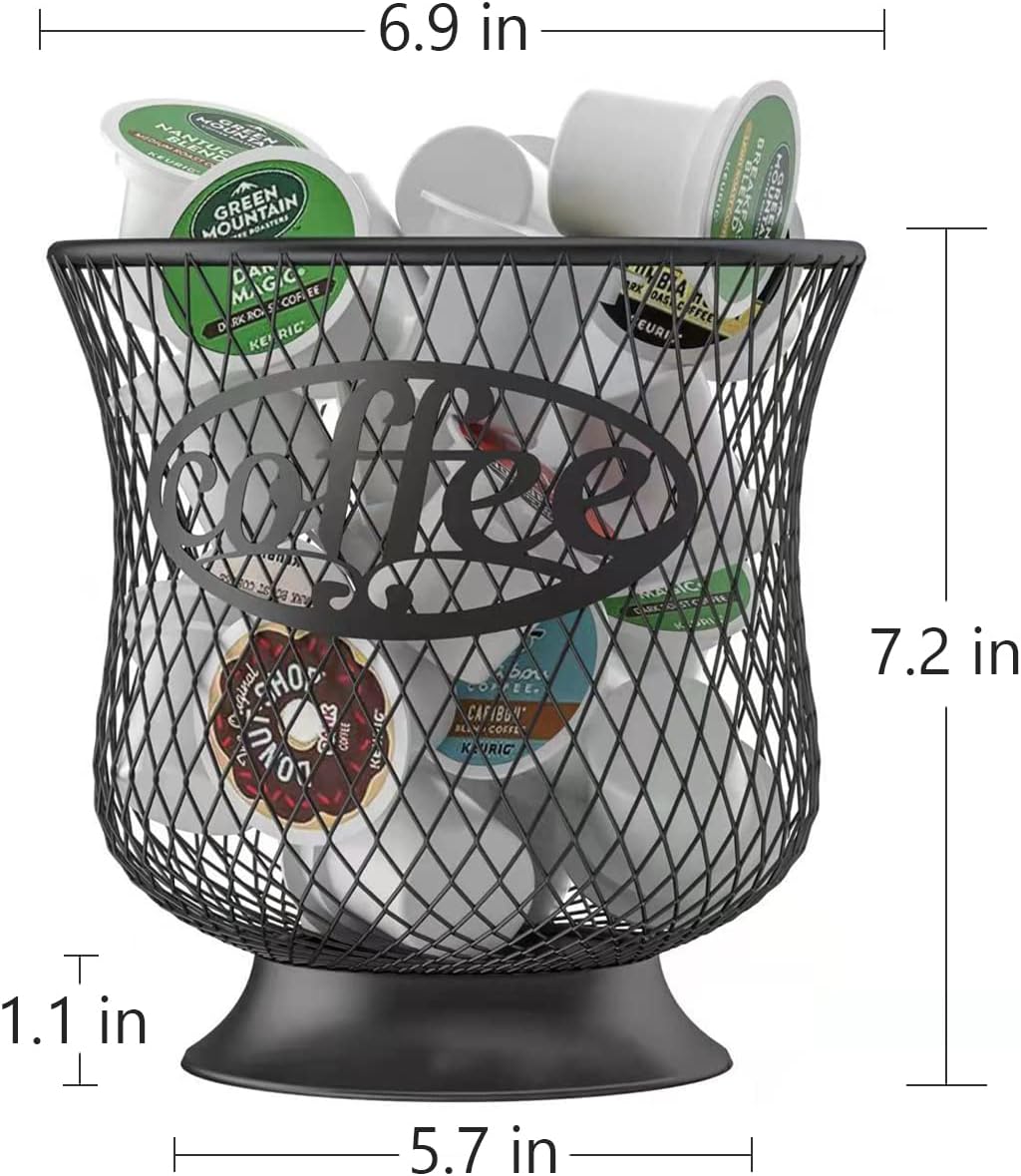 ITHSKUILL Coffee Pod Holder, Large Capacity K Cup Holder, Nespresso Pods Holder K Cup Organizer for Kitchen Countertop, Coffee Bar Accessories, Pod Holder for Keuring Espresso Capsule Coffee Creamer