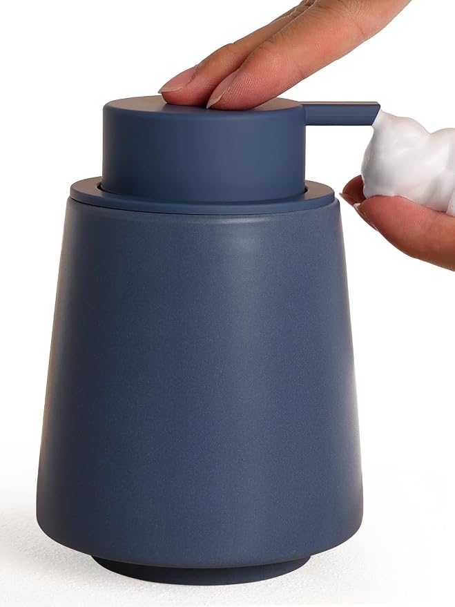 INGOFIN Ceramic Foaming Soap Dispenser -14 oz Foam Hand Soap Dispenser Bathroom by INGOFIN