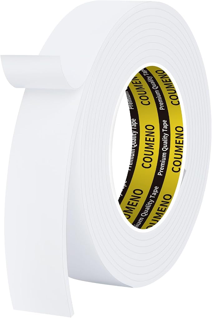 Single-Sided Adhesive White Foam Tape, Single-Sided Sealing Foam pad Sponge Tape by COUMENOAdhesivetape