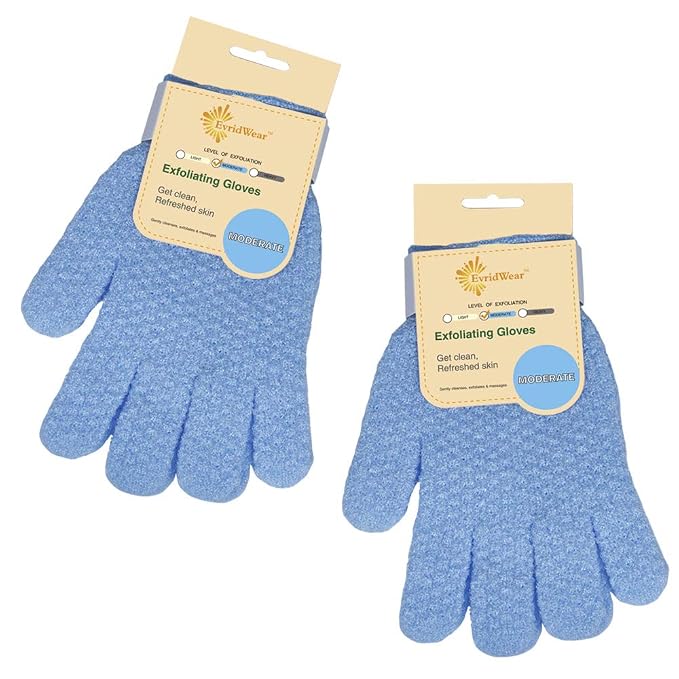 EvridWear Exfoliating Dual Texture Bath Gloves - Image 7