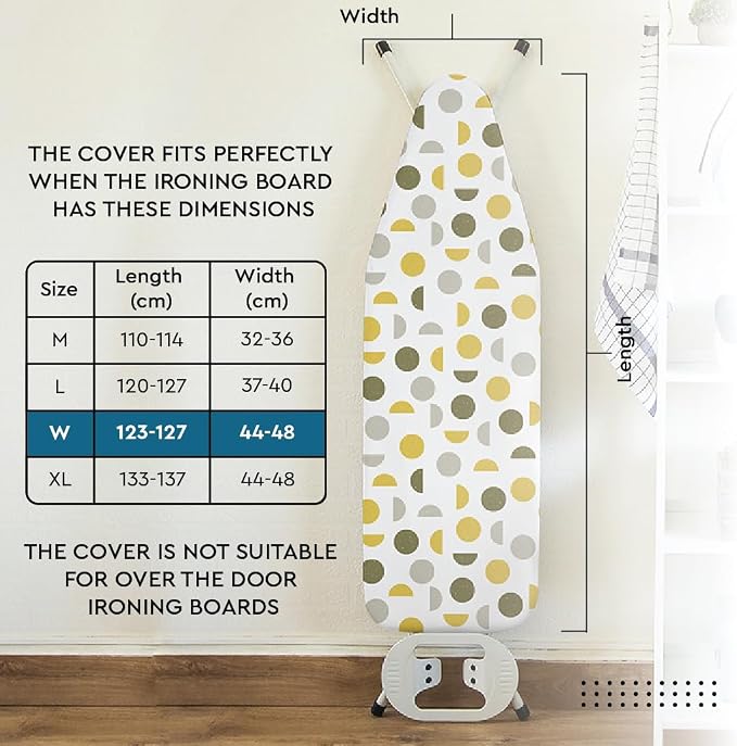 Encasa XO Ironing Board Cover and Pad 49"x18" - Image 2