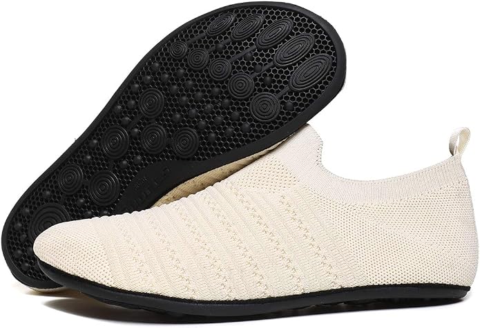 QZKDM Lightweight Slip on Grip Indoor House Slippers Barefoot Non Slip Home - Image 3